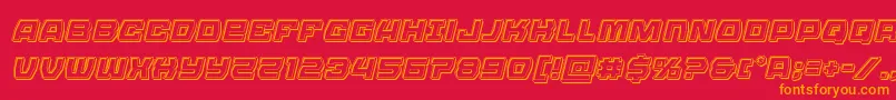 Olympiccarrierengraveital Font – Orange Fonts on Red Background