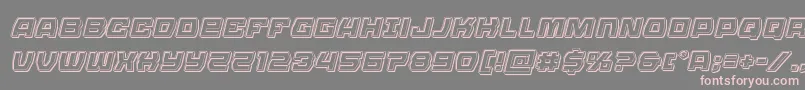 Olympiccarrierengraveital Font – Pink Fonts on Gray Background