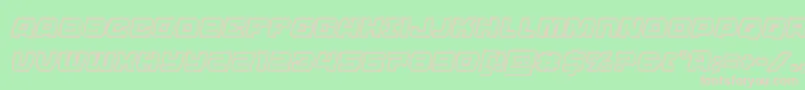 Olympiccarrierengraveital Font – Pink Fonts on Green Background