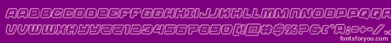 Olympiccarrierengraveital Font – Pink Fonts on Purple Background