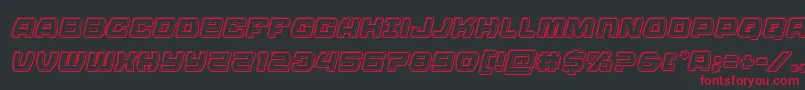 Olympiccarrierengraveital Font – Red Fonts on Black Background