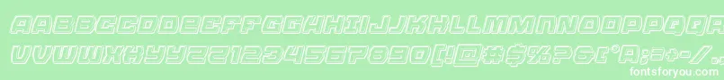 Olympiccarrierengraveital Font – White Fonts on Green Background