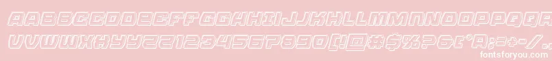 Olympiccarrierengraveital Font – White Fonts on Pink Background