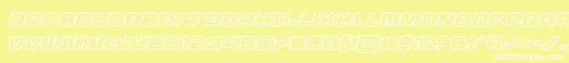 Olympiccarrierengraveital Font – White Fonts on Yellow Background