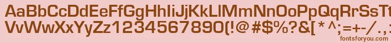 PalindromeSsiSemiBold-fontti – ruskeat fontit vaaleanpunaisella taustalla