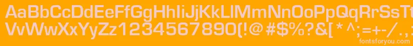 Police PalindromeSsiSemiBold – polices roses sur fond orange