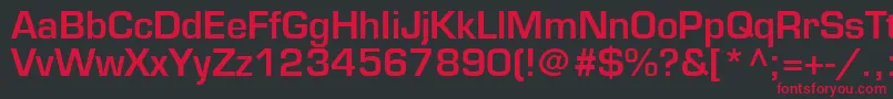 フォントPalindromeSsiSemiBold – 黒い背景に赤い文字