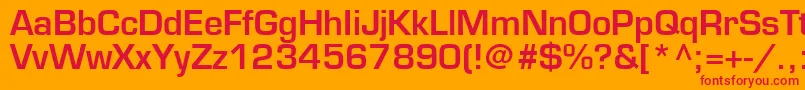 フォントPalindromeSsiSemiBold – オレンジの背景に赤い文字