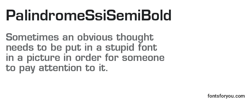 PalindromeSsiSemiBold Font
