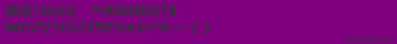 フォントUglyboyAspekhndz – 紫の背景に黒い文字