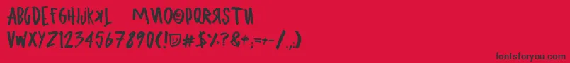 UglyboyAspekhndz Font – Black Fonts on Red Background