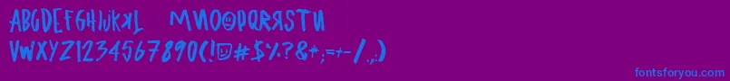 fuente UglyboyAspekhndz – Fuentes Azules Sobre Fondo Morado