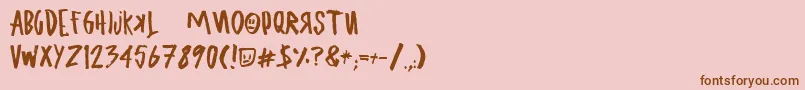 fuente UglyboyAspekhndz – Fuentes Marrones Sobre Fondo Rosa