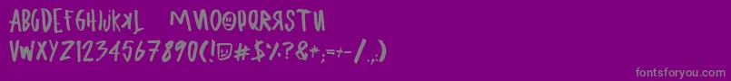 UglyboyAspekhndz Font – Gray Fonts on Purple Background