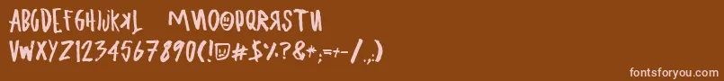 Police UglyboyAspekhndz – polices roses sur fond brun
