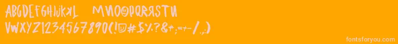UglyboyAspekhndz Font – Pink Fonts on Orange Background