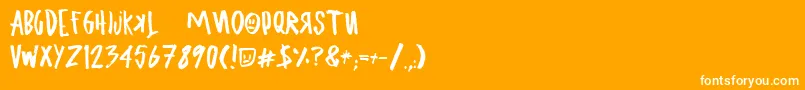 UglyboyAspekhndz Font – White Fonts on Orange Background