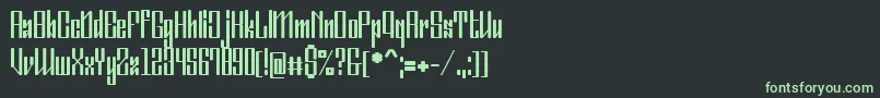 OrdinatumLight-fontti – vihreät fontit mustalla taustalla