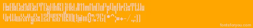 OrdinatumLight Font – Pink Fonts on Orange Background