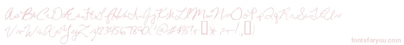 ChrissHandwriting Font – Pink Fonts on White Background