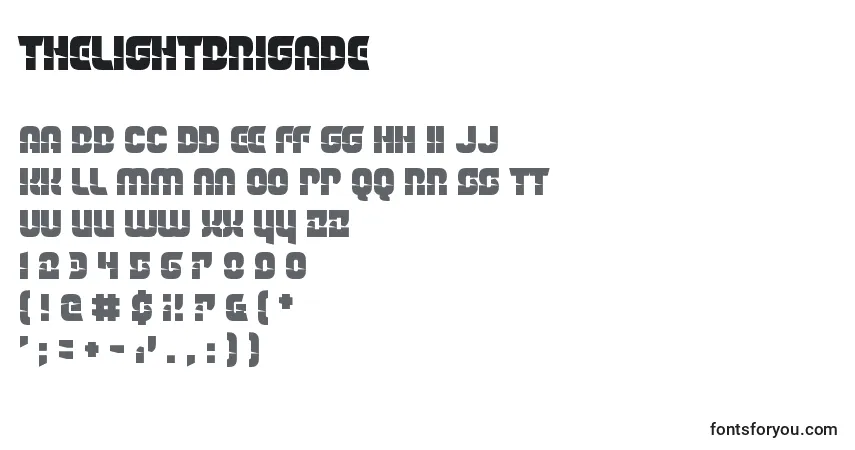 A fonte TheLightBrigade – alfabeto, números, caracteres especiais