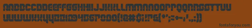 TheLightBrigade-Schriftart – Schwarze Schriften auf braunem Hintergrund