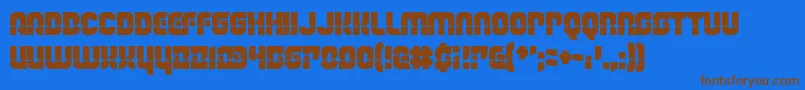 TheLightBrigade-Schriftart – Braune Schriften auf blauem Hintergrund