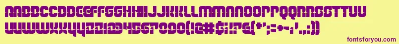 TheLightBrigade Font – Purple Fonts on Yellow Background