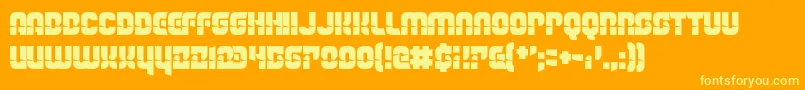 TheLightBrigade Font – Yellow Fonts on Orange Background