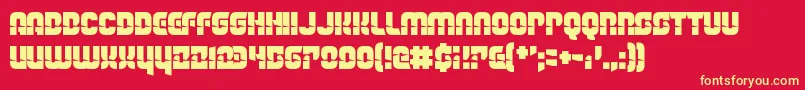 TheLightBrigade Font – Yellow Fonts on Red Background