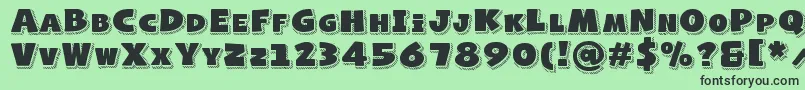 NaughtySquirrelShadowedDemo Font – Black Fonts on Green Background