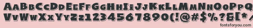 NaughtySquirrelShadowedDemo Font – Black Fonts on Pink Background