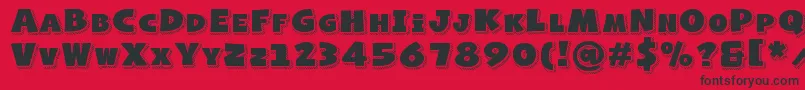 NaughtySquirrelShadowedDemo Font – Black Fonts on Red Background