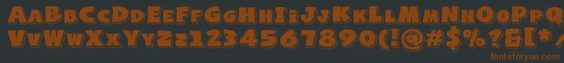 NaughtySquirrelShadowedDemo Font – Brown Fonts on Black Background