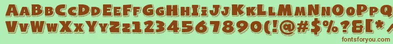 More about NaughtySquirrelShadowedDemo Font NaughtySquirrelShadowedDemo Font – Brown Fonts on Green Background