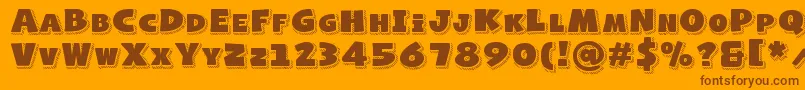 NaughtySquirrelShadowedDemo Font – Brown Fonts on Orange Background