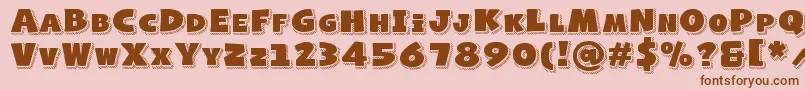 NaughtySquirrelShadowedDemo Font – Brown Fonts on Pink Background