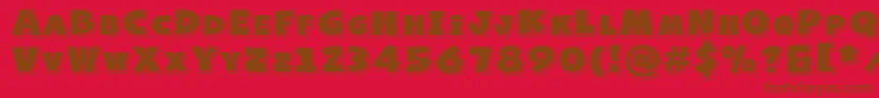 NaughtySquirrelShadowedDemo Font – Brown Fonts on Red Background