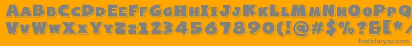 NaughtySquirrelShadowedDemo Font – Gray Fonts on Orange Background