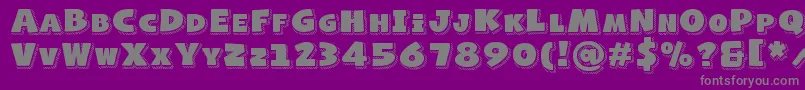 NaughtySquirrelShadowedDemo-Schriftart – Graue Schriften auf violettem Hintergrund