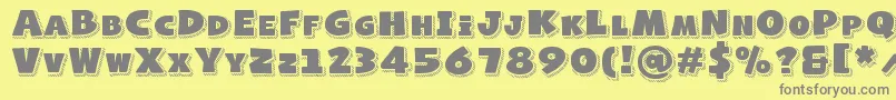 NaughtySquirrelShadowedDemo Font – Gray Fonts on Yellow Background