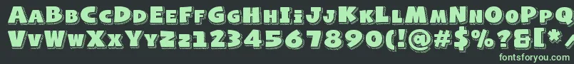 NaughtySquirrelShadowedDemo Font – Green Fonts on Black Background