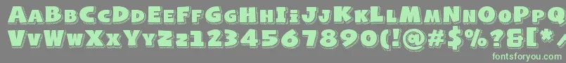 NaughtySquirrelShadowedDemo Font – Green Fonts on Gray Background