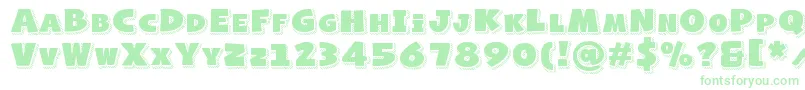 NaughtySquirrelShadowedDemo Font – Green Fonts on White Background