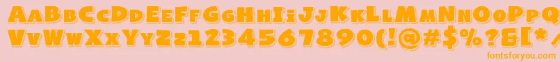 NaughtySquirrelShadowedDemo Font – Orange Fonts on Pink Background