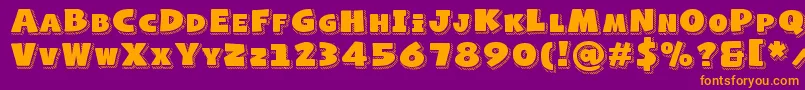 NaughtySquirrelShadowedDemo Font – Orange Fonts on Purple Background