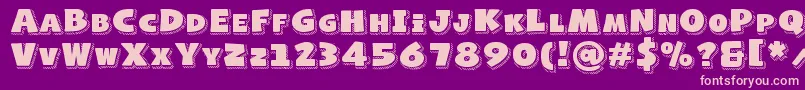 NaughtySquirrelShadowedDemo Font – Pink Fonts on Purple Background