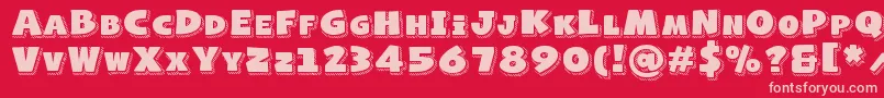 NaughtySquirrelShadowedDemo Font – Pink Fonts on Red Background