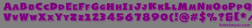 NaughtySquirrelShadowedDemo Font – Purple Fonts on Gray Background