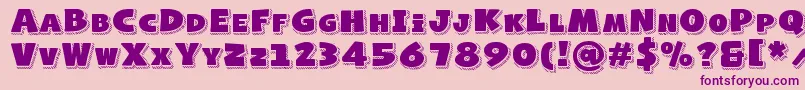 NaughtySquirrelShadowedDemo Font – Purple Fonts on Pink Background
